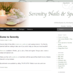 Serenity Nails and Spa website and branding