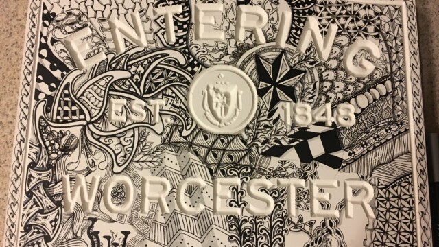 Worcester sign to raise money for art education in Worcester, MA
