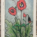 Acrylic on frame window pane. Not for sale.